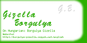 gizella borgulya business card